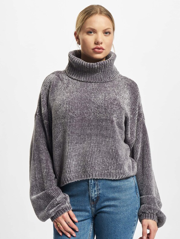 Ladies Short Chenille Turtleneck-2
