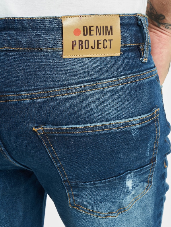 Denim Project Mr. Red Destroy Jeans Dark Blue-3