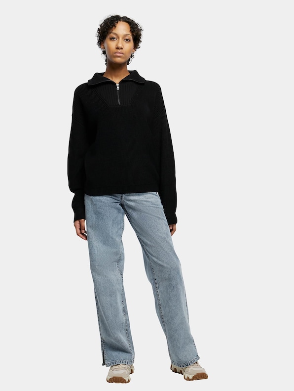 Ladies Oversized Knit Troyer-3