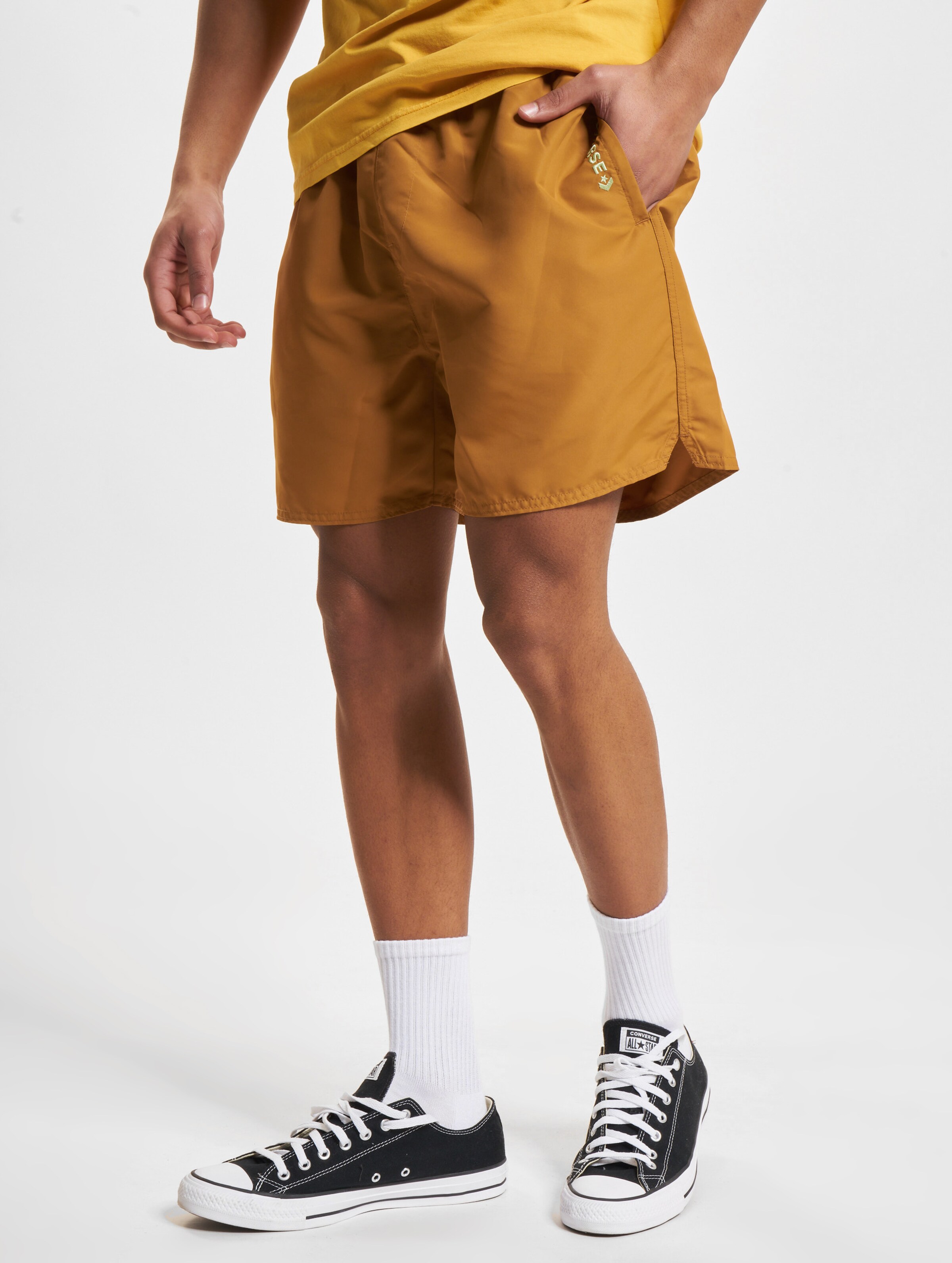 Converse Woven Shorts Mannen op kleur bruin, Maat XL