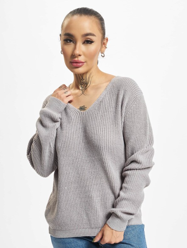 Ladies Back Lace Up Sweater-2