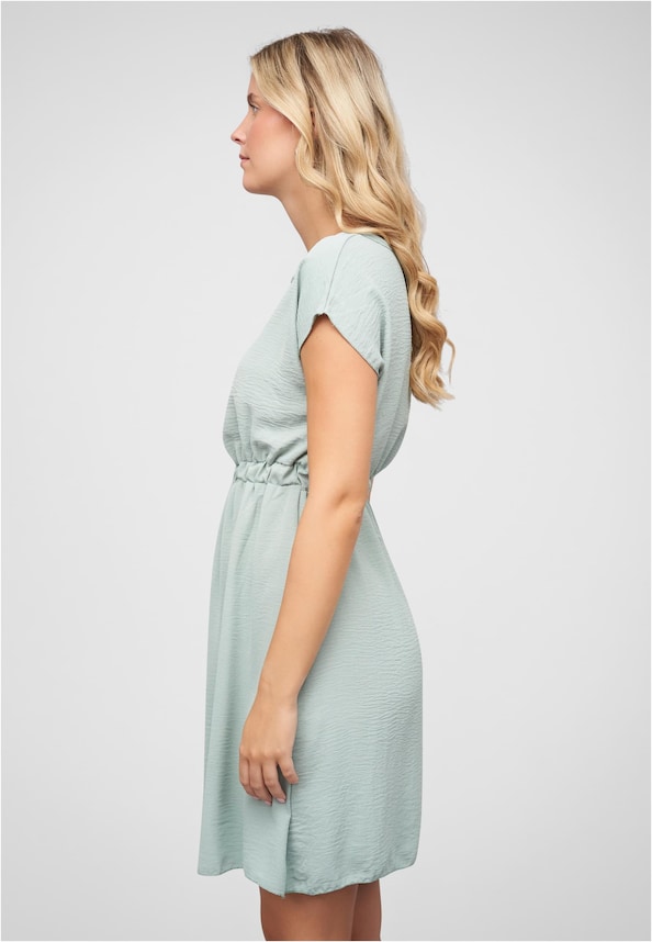 Musselin T-Shirt-Kleid mit elastischem Taillenbund-2