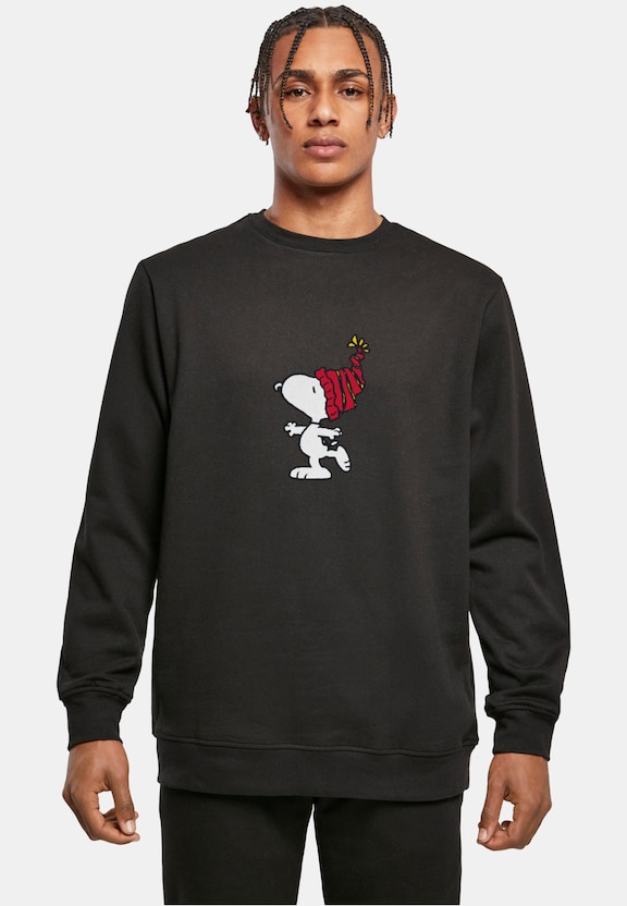 Peanuts Snoopy With Knitted Hat Basic Crewneck-0