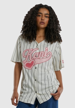 KW251-028-1 Varsity Heart Pinstripe Baseball Shirt