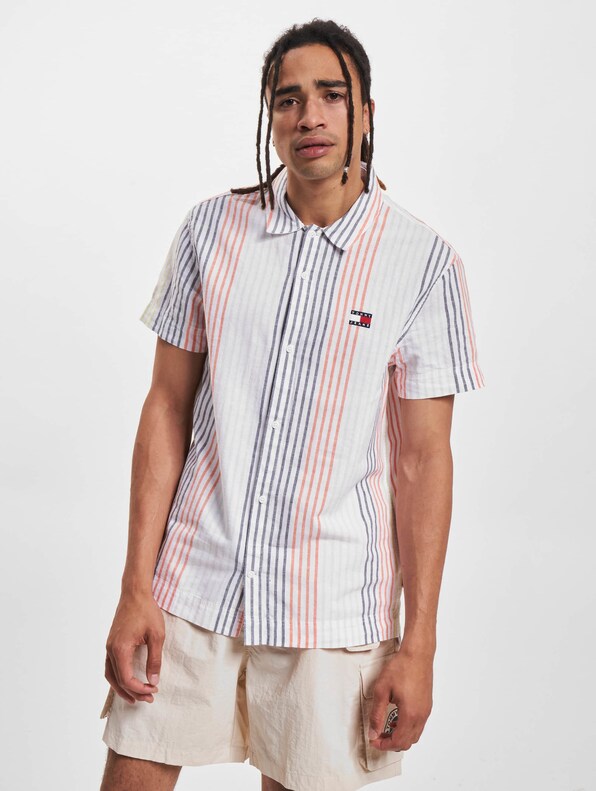 Tommy Jeans Clsc Linen Mini Stripe Kurzarmhemd-2