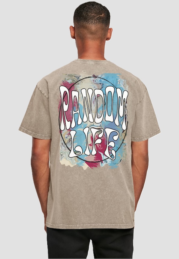 Random Life Acid Washed Heavy Oversized Tee-1