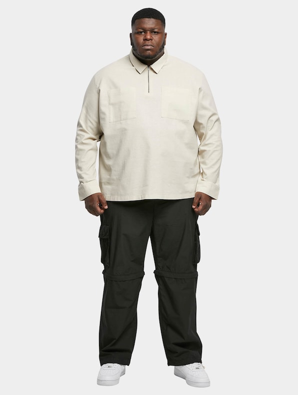 Cotton Linen Half Zip-3
