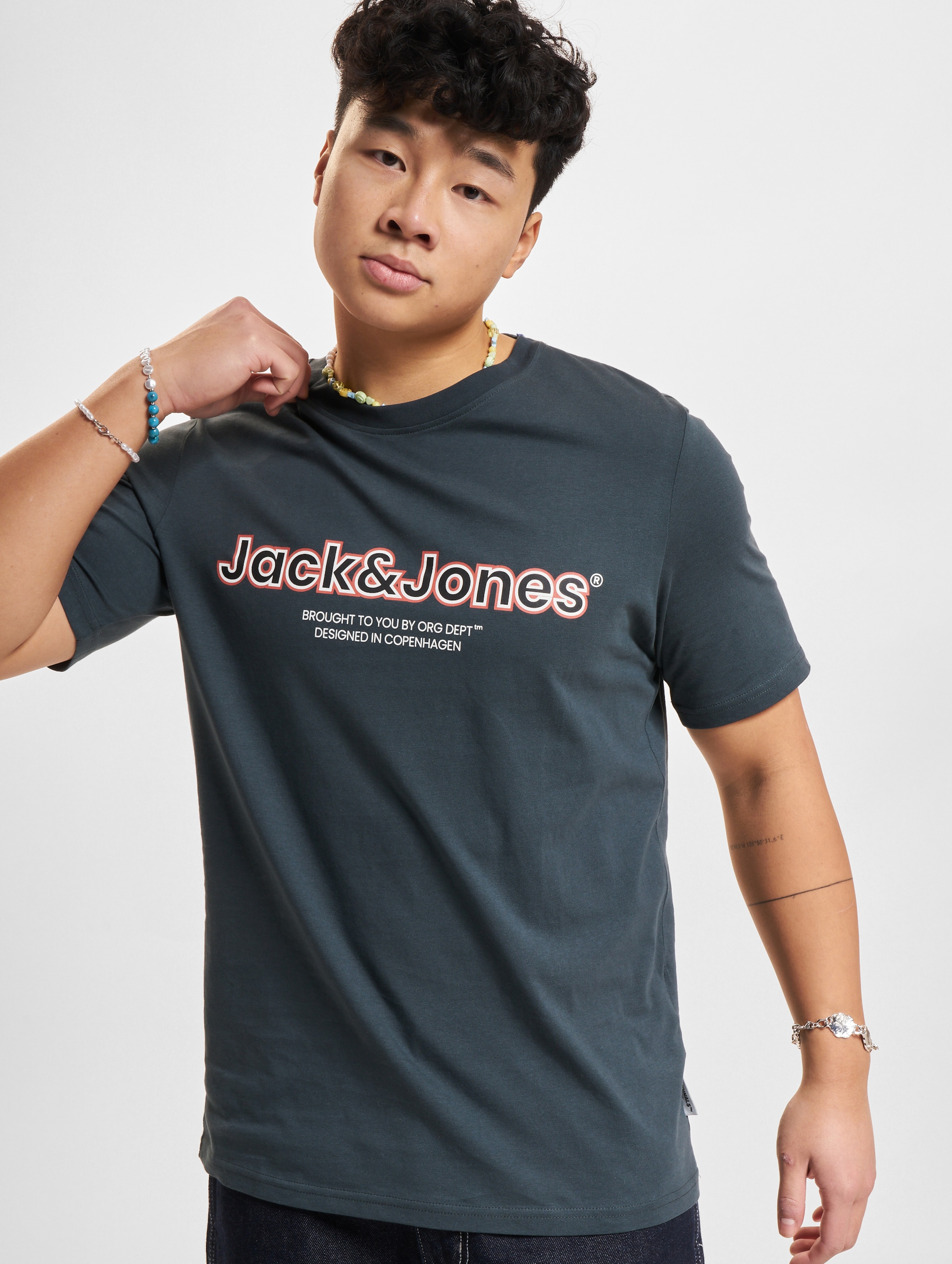 Jack & Jones Lakewood Branding T-Shirts Mannen op kleur groen, Maat XL