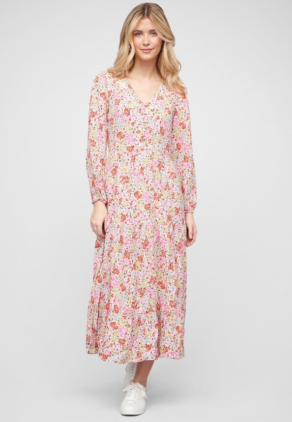 VIKIKKI V-NECK L/S MIDI DRESS/SU/R-0