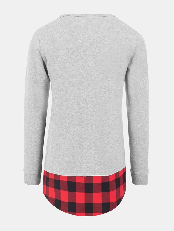 Long Flanell Bottom Open Edge Crewneck-4