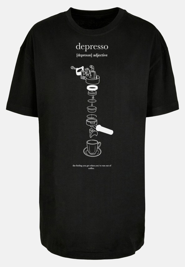 Ladies Depresso Oversized Boyfriend Tee-4