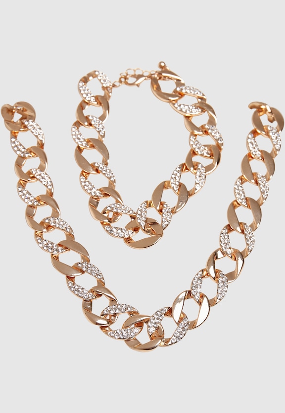 Basic Diamond Necklace And Bracelet -1