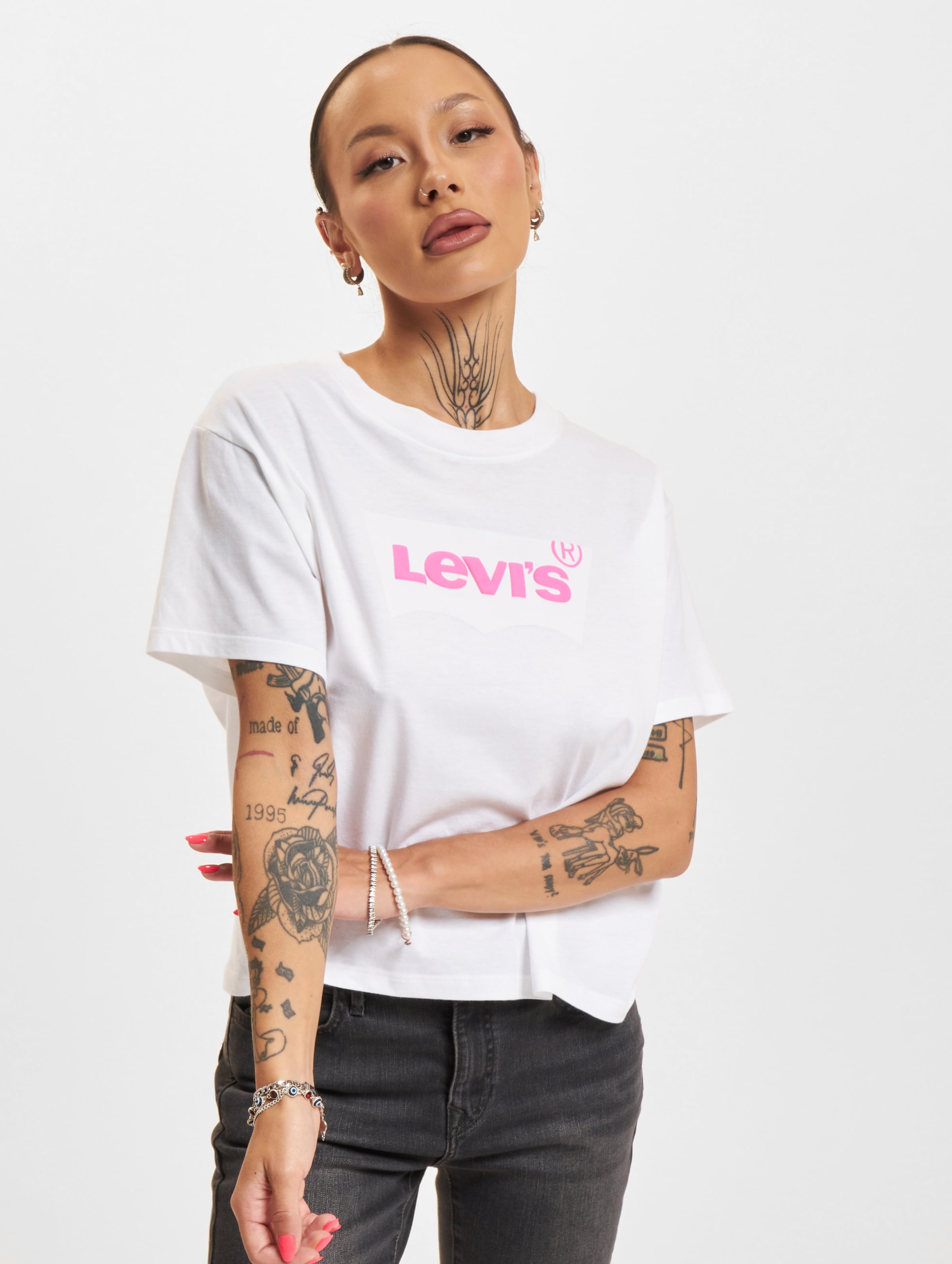 Levi's Levis Graphic Varsity T-Shirt Frauen,Unisex op kleur wit, Maat XS