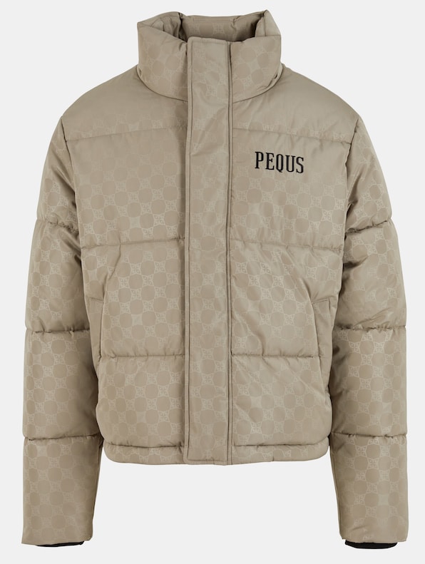 PEQUS Chest Logo Monogram Puffer Jackets-6