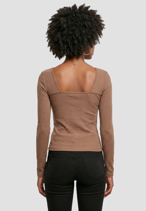 Ladies Rib Squared Neckline-1