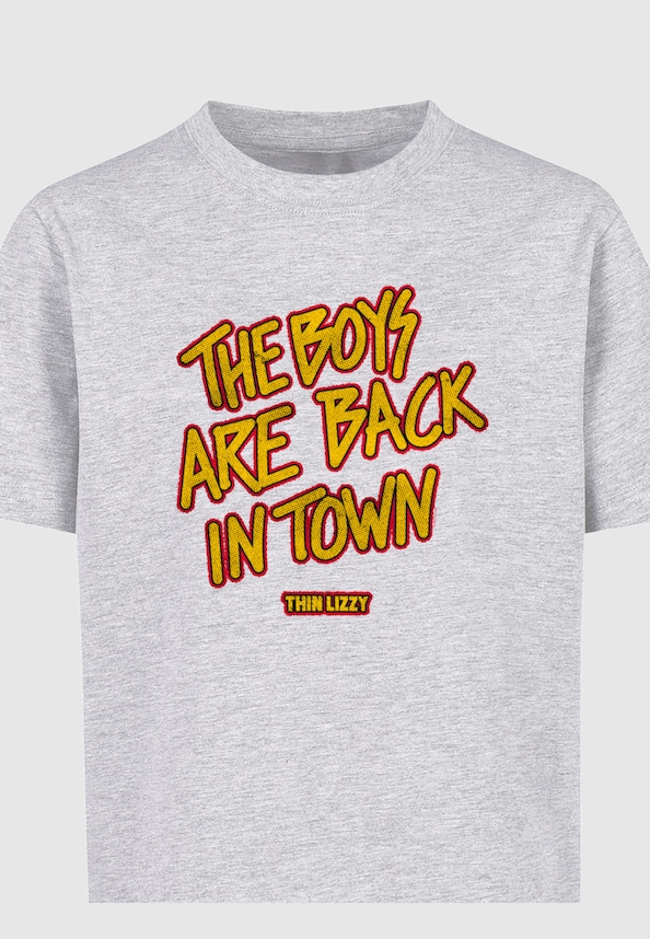 Kids Thin Lizzy - The Boys Stacked Lettering Basic T-Shirt-2