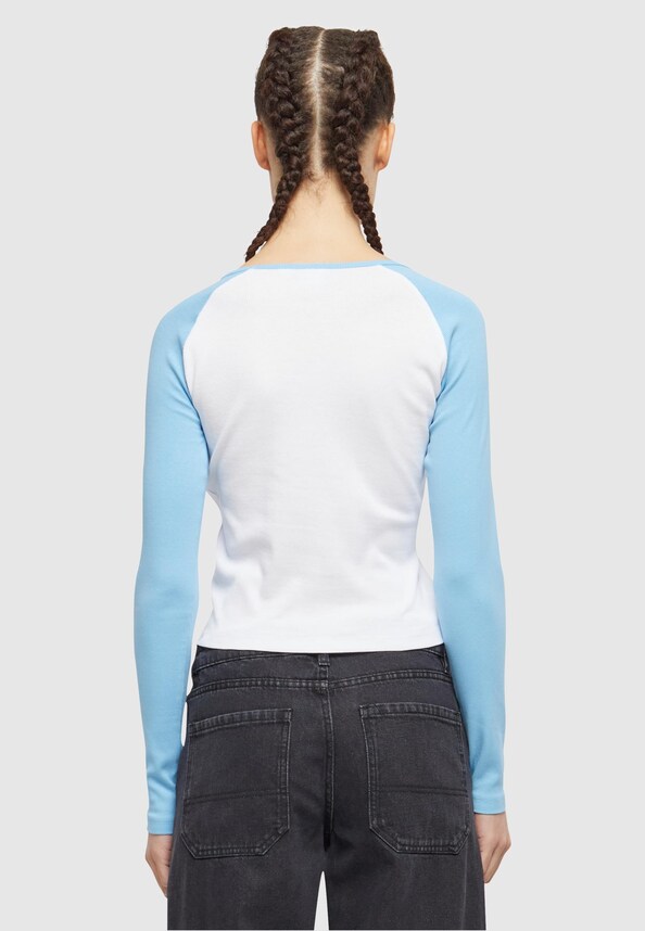 KW241-043-2 Karl Kani Varsity Crop Block Rib Ls-1