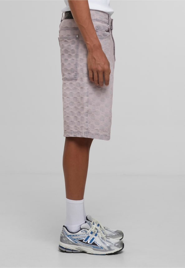 PEQUS Aether Monogram Denim Jorts-3