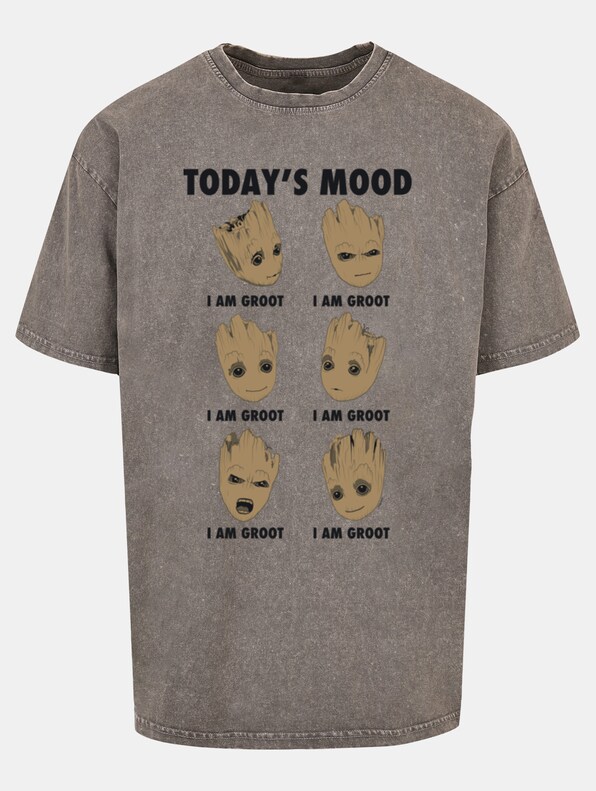Guardians Of The Galaxy Vol 2 - Groot Todays Mood Acid Washed Oversized-2