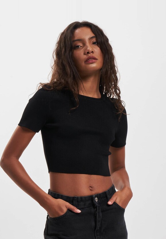 Ss Crop O-Neck Knt-5
