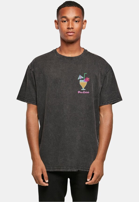 Pina Colada Acid Washed Heavy Oversized Tee-0