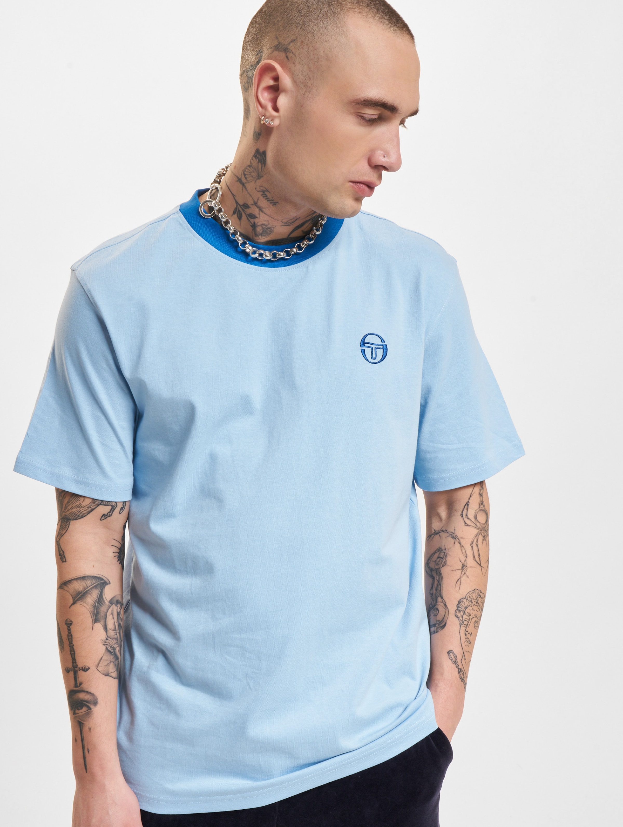 Sergio Tacchini Terme T-Shirt Mannen op kleur blauw, Maat M