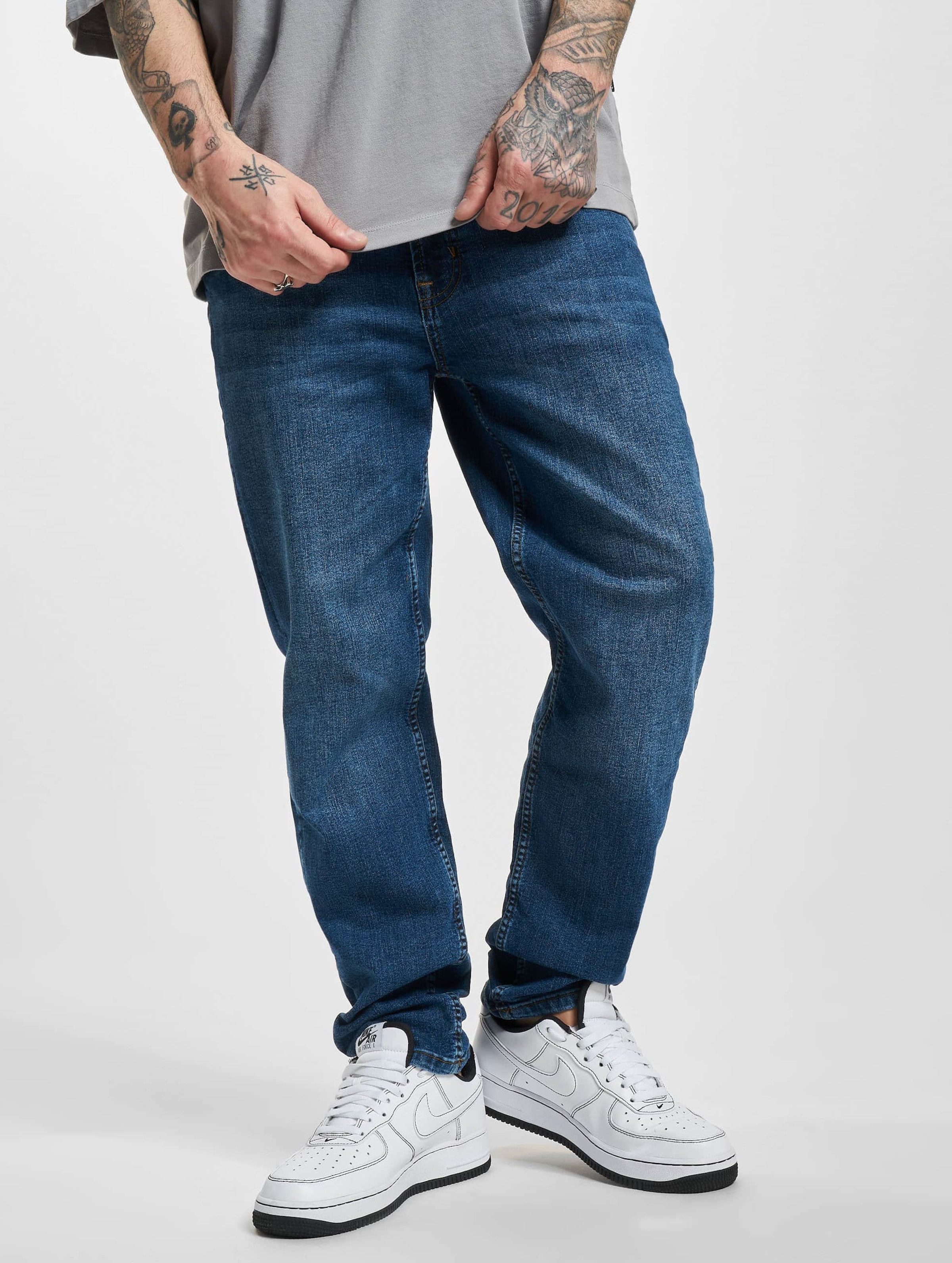 Denim Project Dprecycled Carrot Fit Jeans Mannen op kleur blauw, Maat 3634
