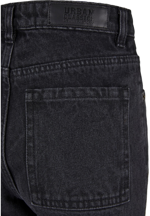 Ladies Cropped Straight Leg Denim Pants-6