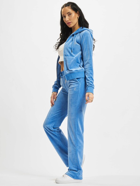 Juicy Couture Velour Wide Leg Track Pant Blue, DEFSHOP