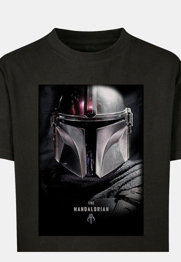 Star Wars The Mandalorian Poster with Kids Basic Tee-0