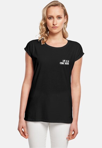 POD Ladies Book Comic Extended Shoulder Tee