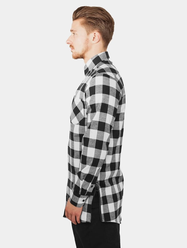 Side-Zip Long Checked Flanell-2