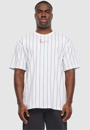 KM241-076-1 Karl Kani Small Signature Essential Tee 2-Pack pinstripe