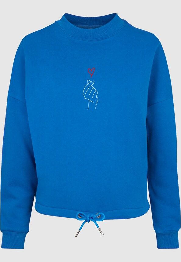 Ladies K Heart Oversize Crewneck-2