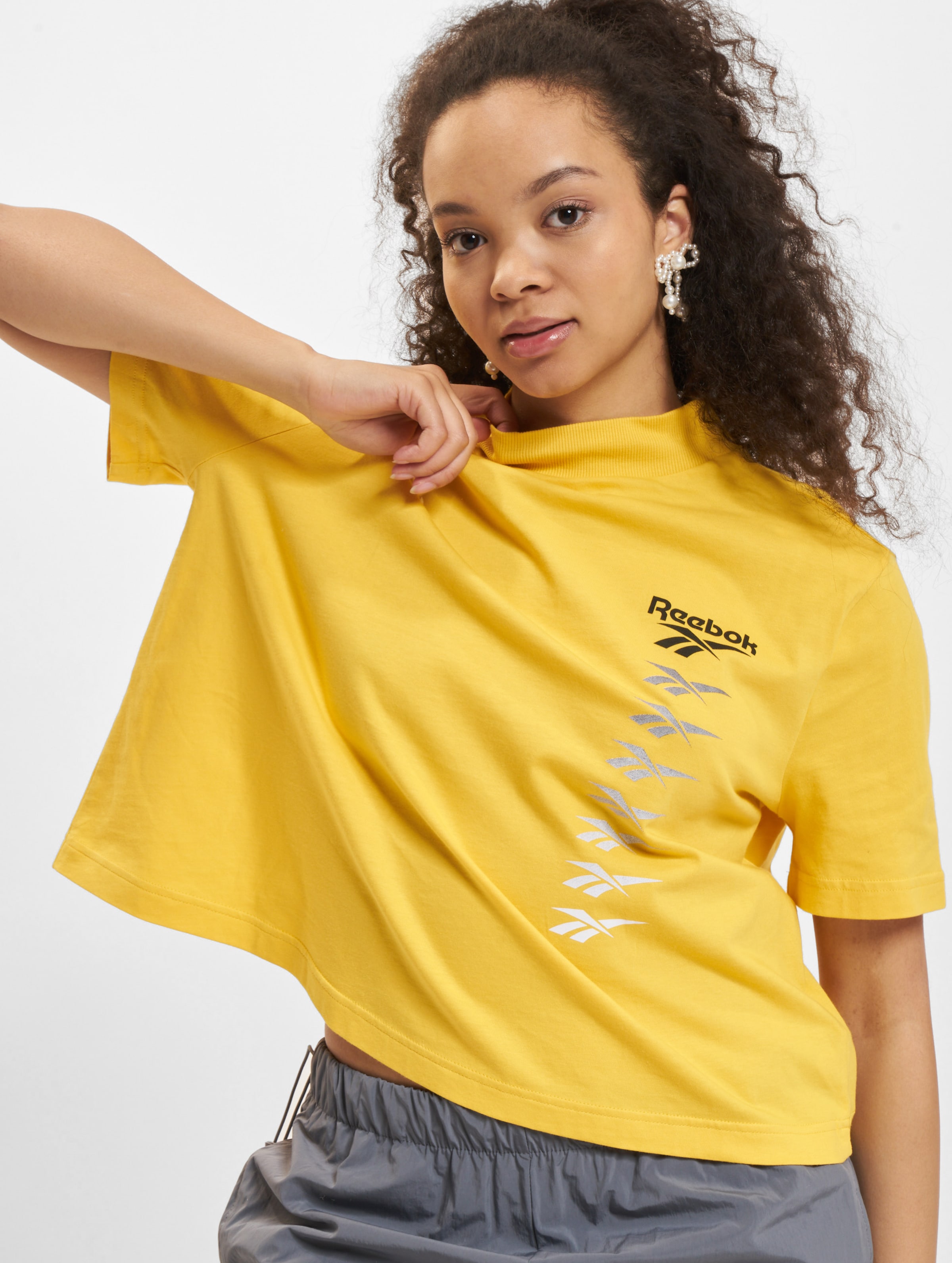 Reebok Classic V P Cropped W T-Shirt Frauen,Unisex op kleur geel, Maat L
