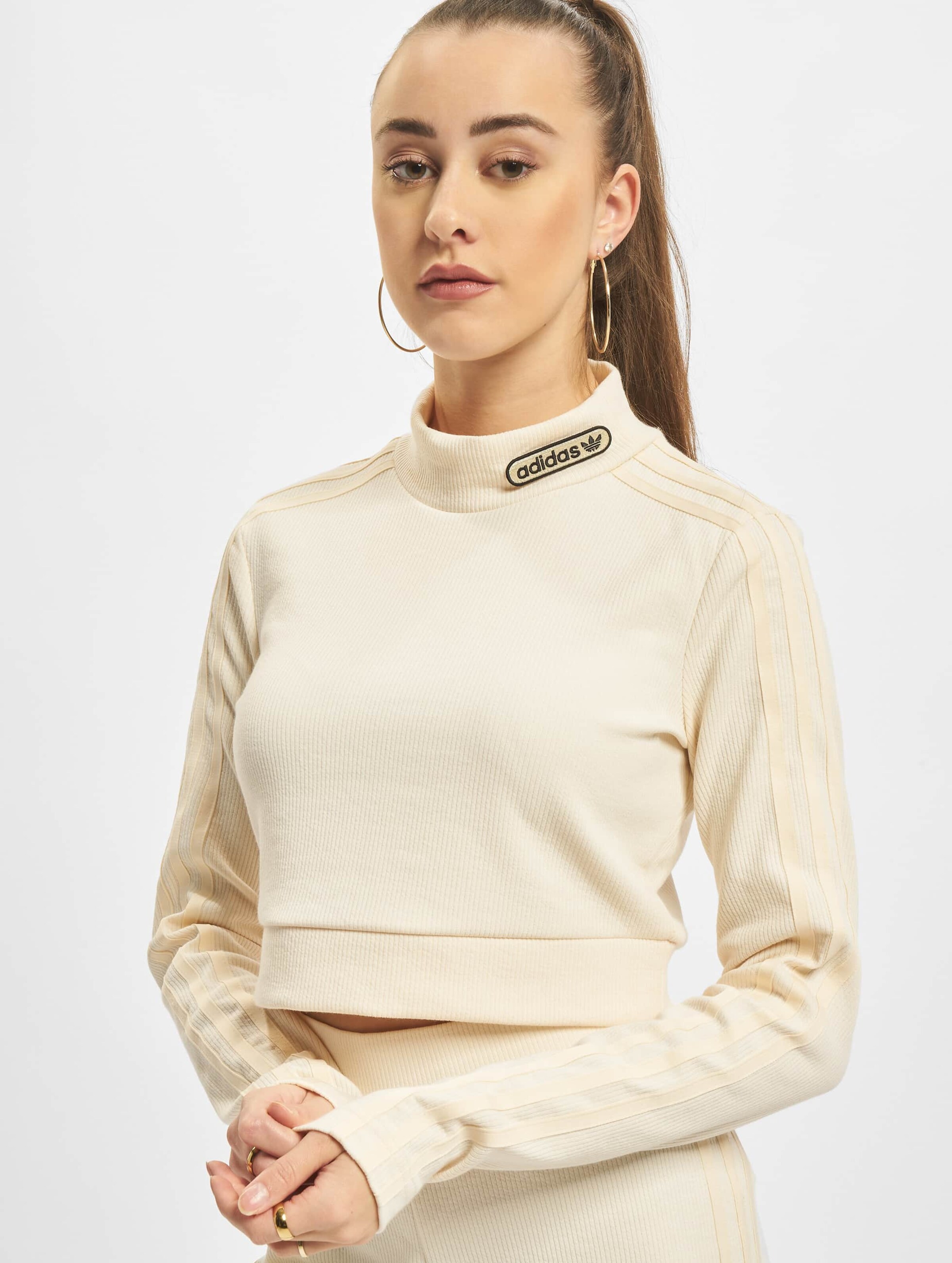 adidas Originals Cropped Longsleeve Vrouwen op kleur beige, Maat 36