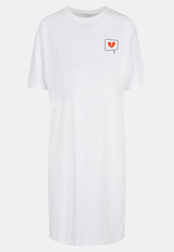 Ladies Heartbreak Organic Oversized Slit Tee Dress-4