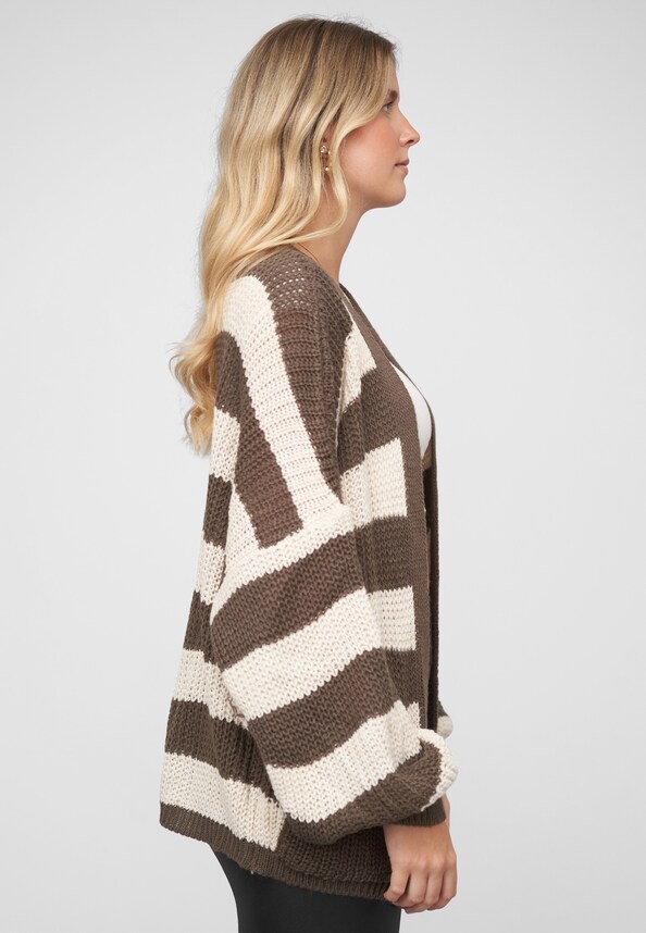 Knit Cardigan with stripes-3