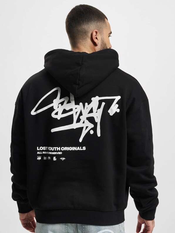 Lost Youth HOODIE GRAFFITI black-1