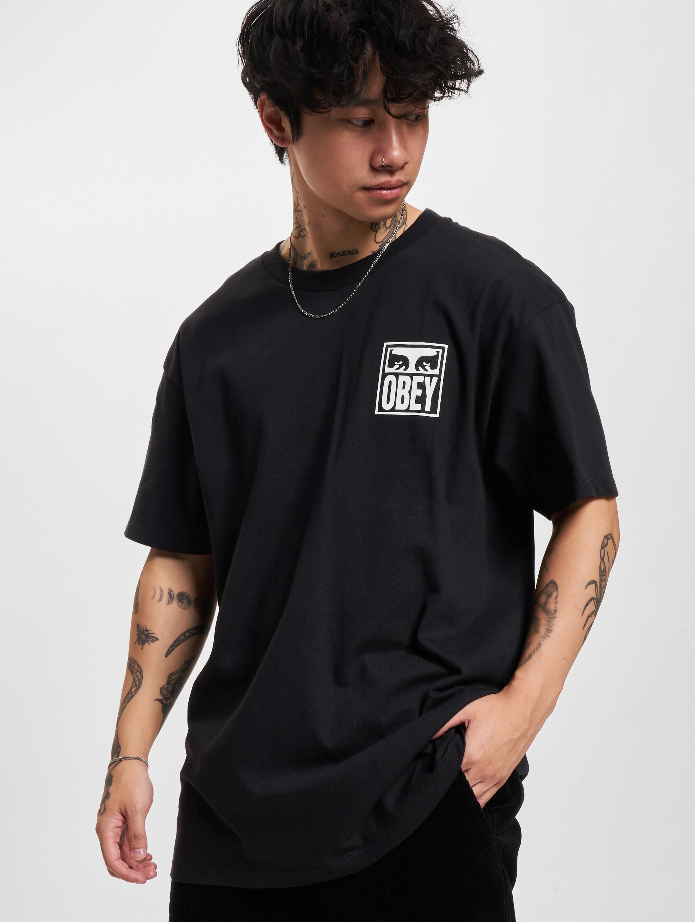 Obey Eyes Icon 2 T-Shirt Mannen op kleur zwart, Maat L