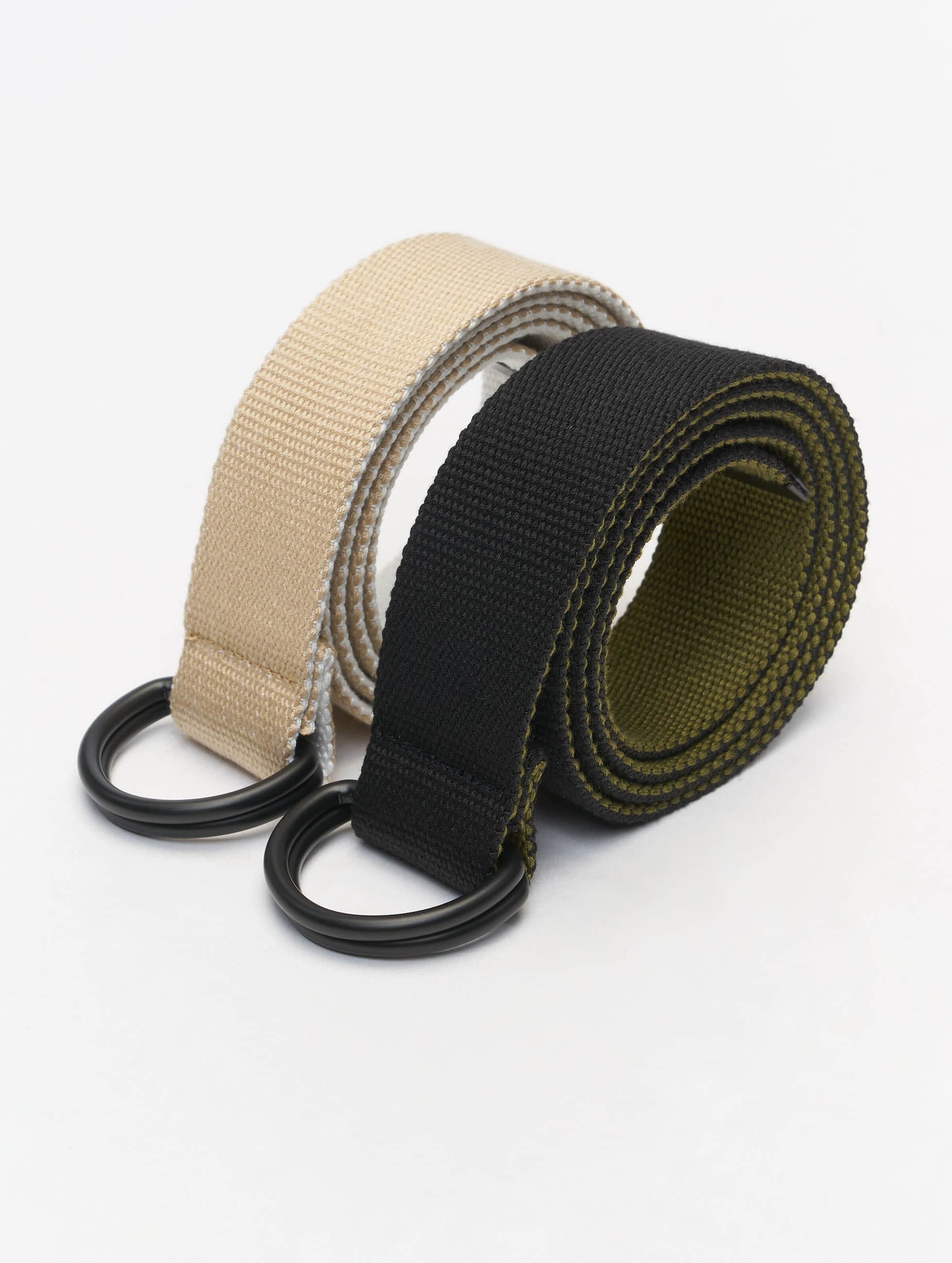 Urban Classics Easy D-Ring Belt 2-Pack Vrouwen op kleur zwart, Maat ONE_SIZE