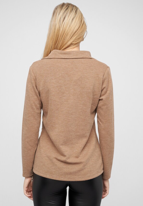 Pullover mit asymetrischer Knopfleiste-1