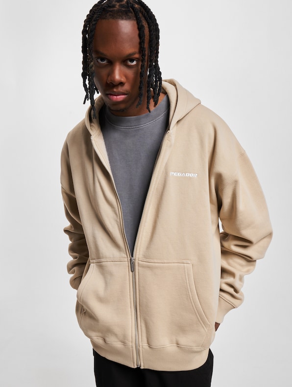 PEGADOR Logo Oversized Sweat Zip Hoodies-0