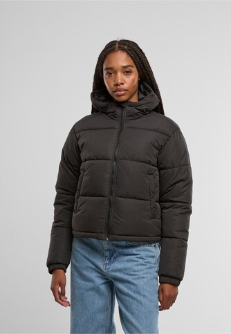 Ladies Peached Puffer Jacket With Hood