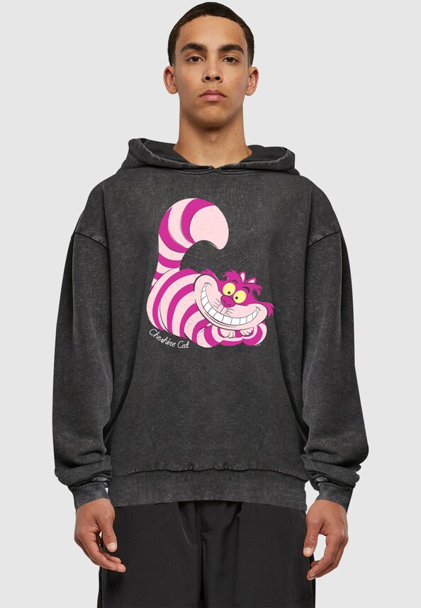 Alice in Wonderland - Cheshire Cat Colour Acid Washed Oversize Hoody-0
