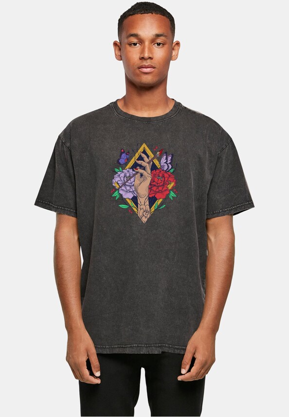Frida Kahlo - Artist Acid Washed Heavy Oversize Tee-0