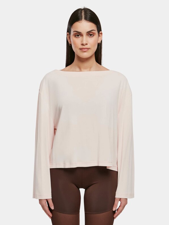 Ladies Short Modal Bateau Necklinie-4