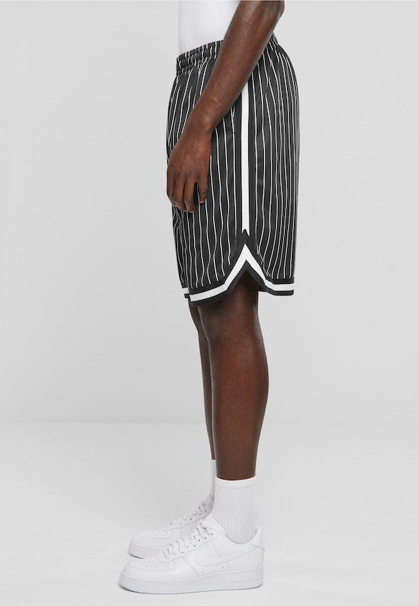 Striped Mesh Shorts-2