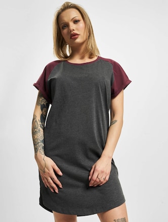 Ladies Contrast Raglan Tee Dress