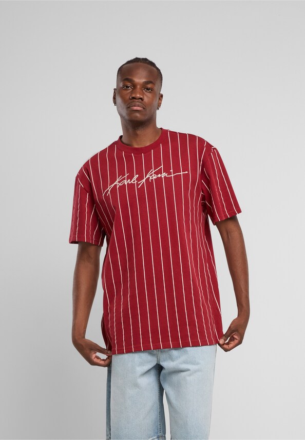 Autograph Pinstripe Jersey Boxy T-Shirt-0